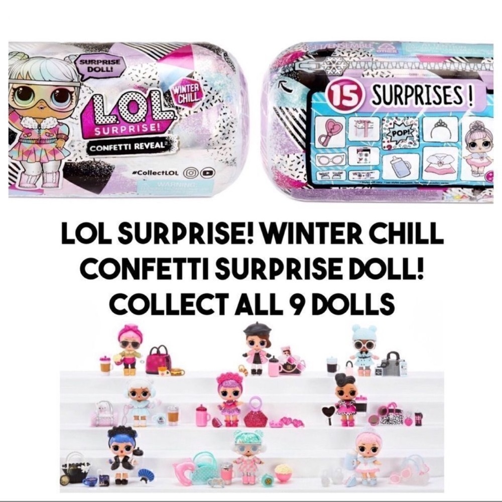 LOL Surprise! Confetti Reveal Winter Chill, Surprise Doll!